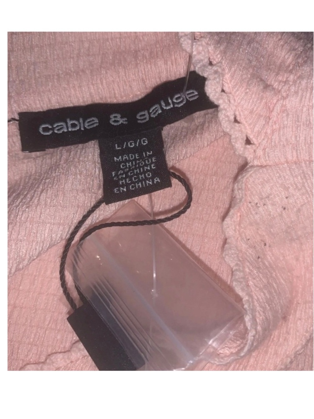 🪢 Cable & Gauge Peach Halter Top Cross Front Flowy Boho Feminine Summer NWT L - Picture 7 of 14